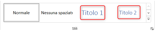 Stili titolo